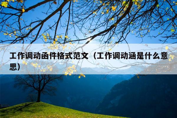 工作调动函件格式范文(工作调动涵是什么意思)