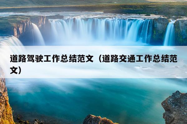 道路驾驶工作总结范文(道路交通工作总结范文)