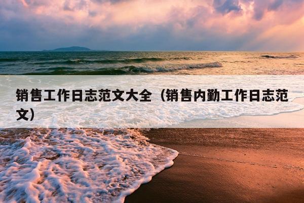 销售工作日志范文大全(销售内勤工作日志范文)