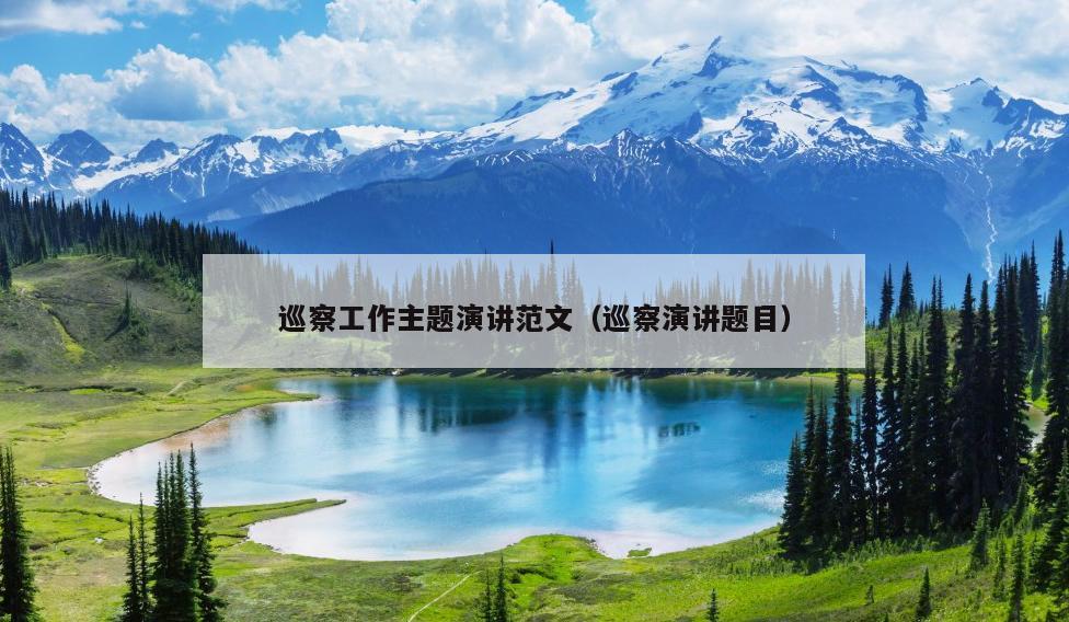 巡察工作主题演讲范文(巡察演讲题目)