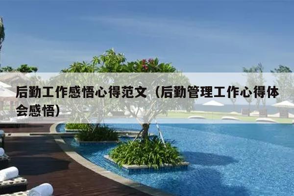 后勤工作感悟心得范文(后勤管理工作心得体会感悟)