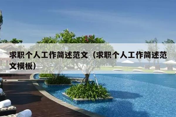 求职个人工作简述范文(求职个人工作简述范文模板)