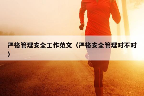 严格管理安全工作范文(严格安全管理对不对)