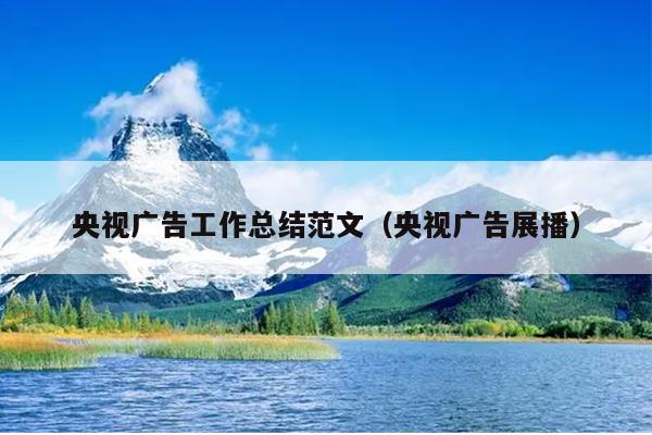 央视广告工作总结范文(央视广告展播)