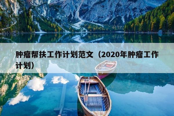 肿瘤帮扶工作计划范文(2020年肿瘤工作计划)