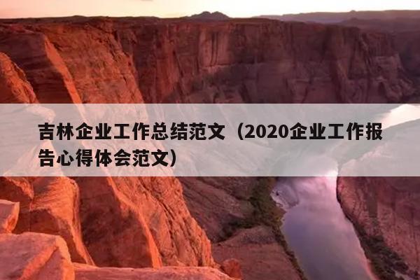 吉林企业工作总结范文(2020企业工作报告心得体会范文)