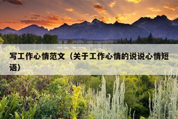 写工作心情范文(关于工作心情的说说心情短语)