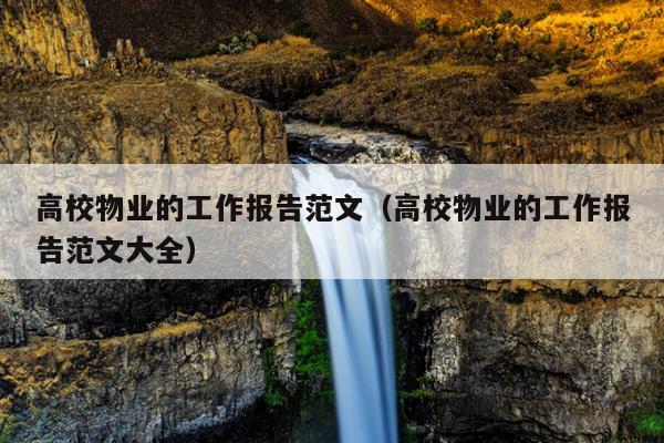 高校物业的工作报告范文(高校物业的工作报告范文大全)