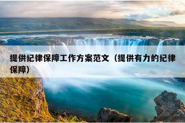提供纪律保障工作方案范文(提供有力的纪律保障)