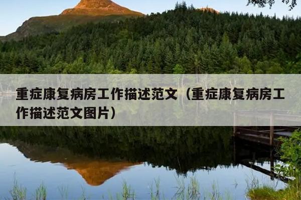 重症康复病房工作描述范文(重症康复病房工作描述范文图片)
