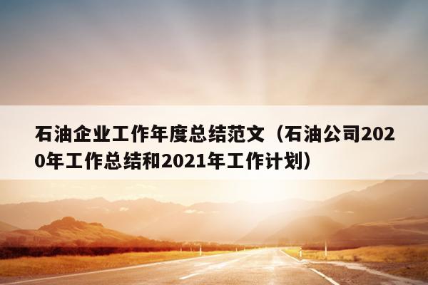 石油企业工作年度总结范文(石油公司2020年工作总结和2021年工作计划)