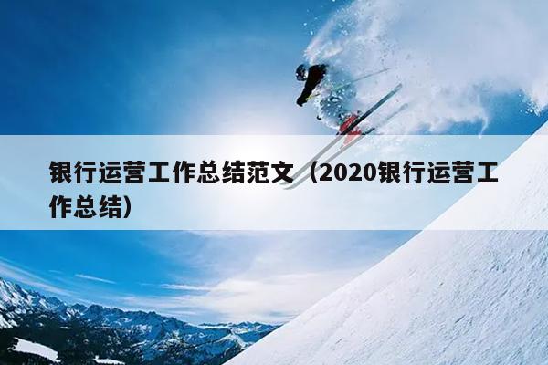 银行运营工作总结范文(2020银行运营工作总结)