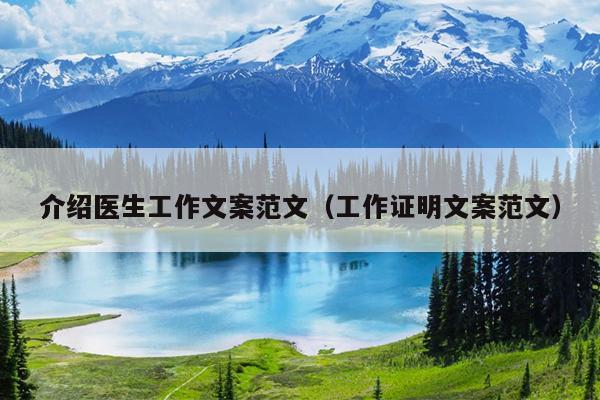 介绍医生工作文案范文(工作证明文案范文)
