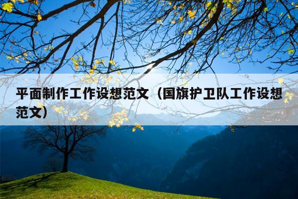 平面制作工作设想范文(国旗护卫队工作设想范文)