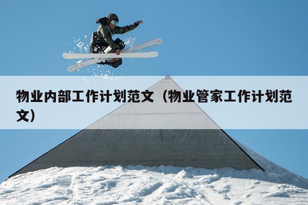 物业内部工作计划范文(物业管家工作计划范文)