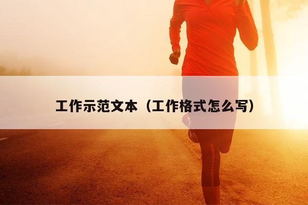 工作示范文本(工作格式怎么写)
