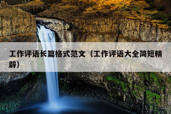 工作评语长篇格式范文(工作评语大全简短精辟)