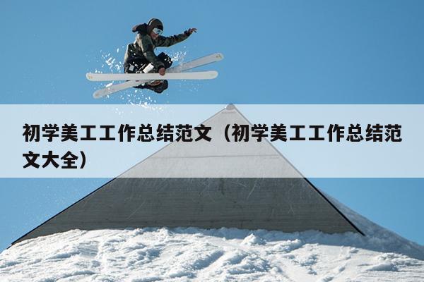 初学美工工作总结范文(初学美工工作总结范文大全)