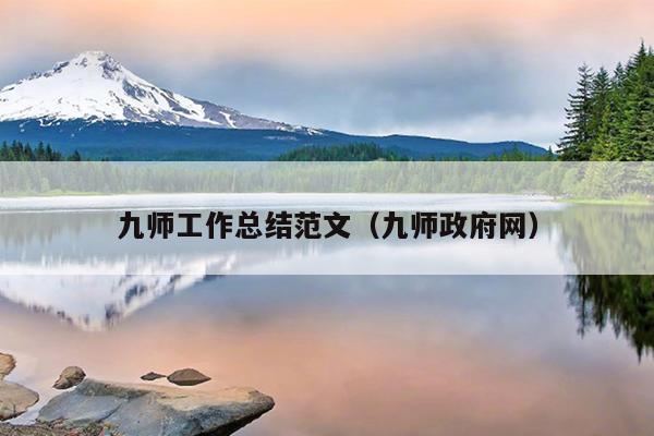 九师工作总结范文(九师政府网)