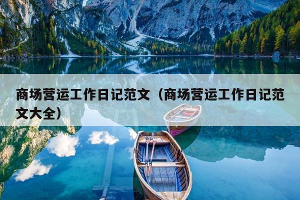 商场营运工作日记范文(商场营运工作日记范文大全)