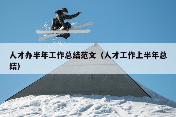 人才办半年工作总结范文(人才工作上半年总结)