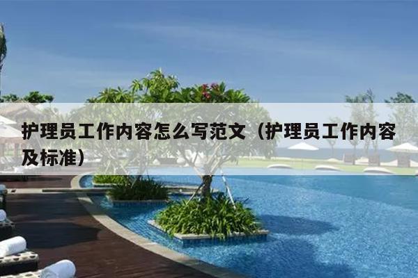 护理员工作内容怎么写范文(护理员工作内容及标准)