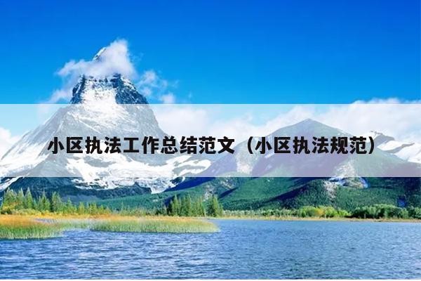 小区执法工作总结范文(小区执法规范)