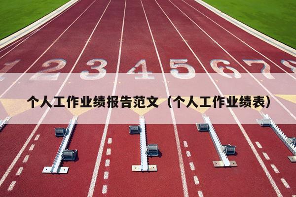 个人工作业绩报告范文(个人工作业绩表)