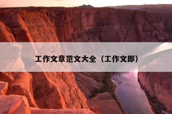 工作文章范文大全(工作文郎)