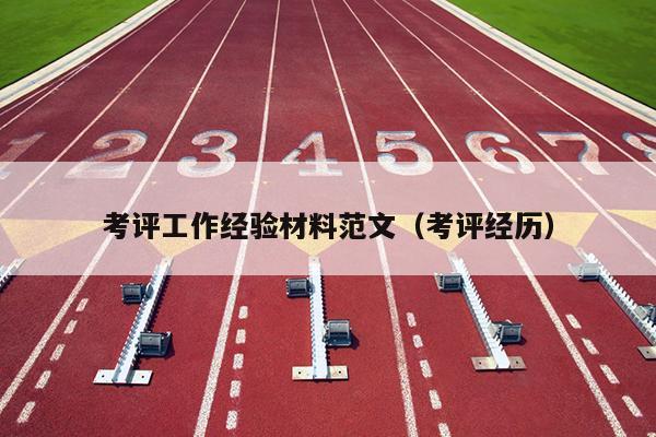 考评工作经验材料范文(考评经历)