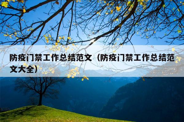 防疫门禁工作总结范文(防疫门禁工作总结范文大全)
