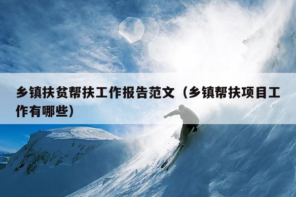 乡镇扶贫帮扶工作报告范文(乡镇帮扶项目工作有哪些)