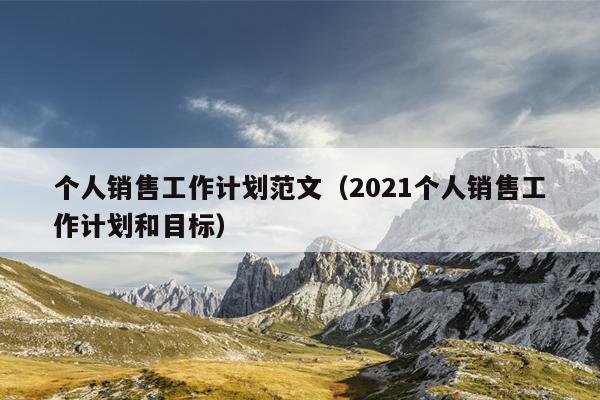 个人销售工作计划范文(2021个人销售工作计划和目标)