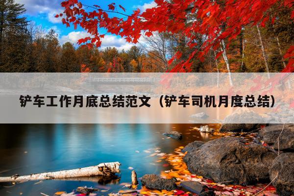 铲车工作月底总结范文(铲车司机月度总结)