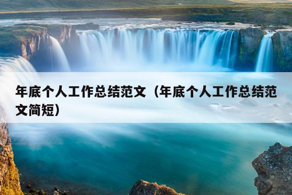 年底个人工作总结范文(年底个人工作总结范文简短)