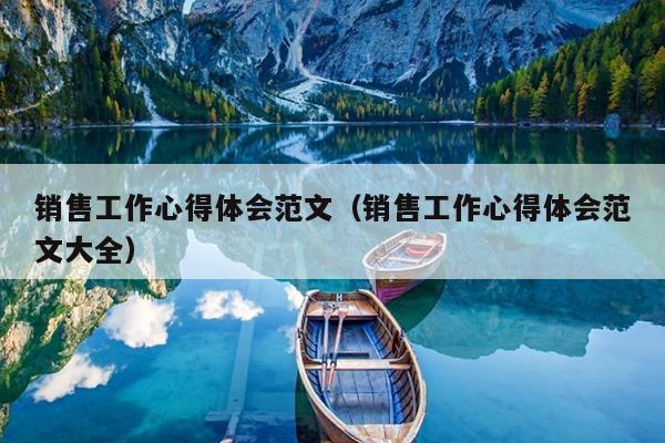 销售工作心得体会范文(销售工作心得体会范文大全)