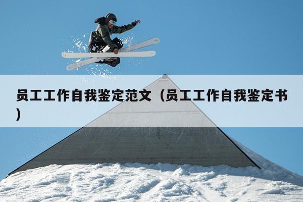 员工工作自我鉴定范文(员工工作自我鉴定书)