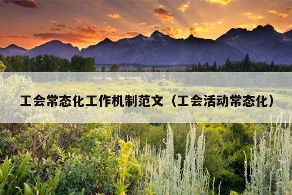 工会常态化工作机制范文(工会活动常态化)