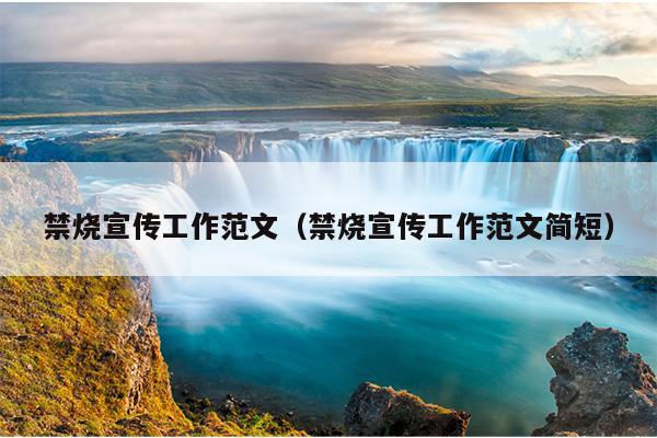 禁烧宣传工作范文(禁烧宣传工作范文简短)