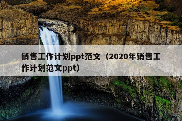 销售工作计划ppt范文(2020年销售工作计划范文ppt)