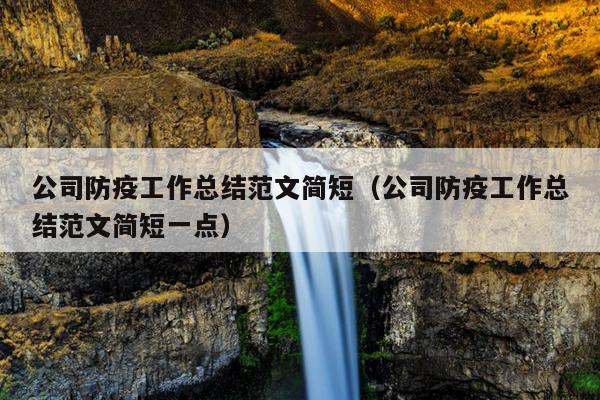 公司防疫工作总结范文简短(公司防疫工作总结范文简短一点)