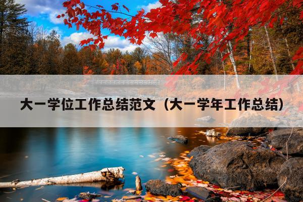 大一学位工作总结范文(大一学年工作总结)
