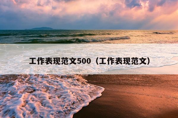 工作表现范文500(工作表现范文)