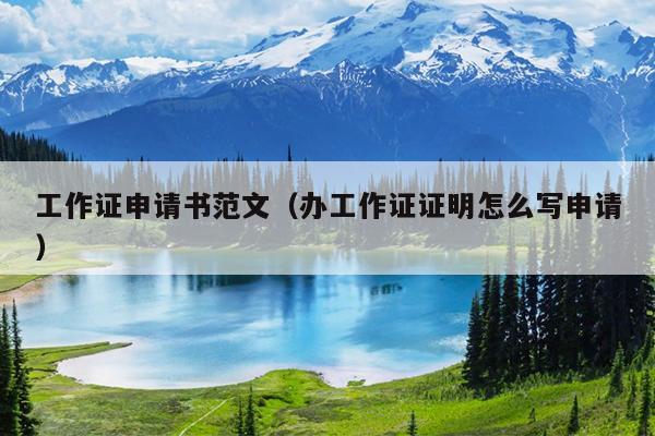工作证申请书范文(办工作证证明怎么写申请)