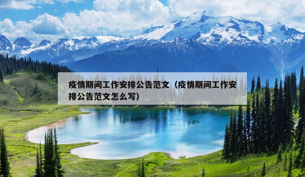 疫情期间工作安排公告范文(疫情期间工作安排公告范文怎么写)