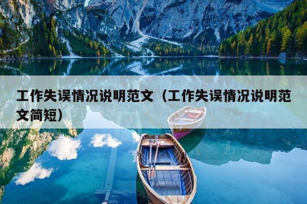 工作失误情况说明范文(工作失误情况说明范文简短)