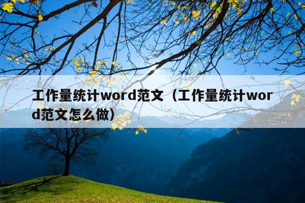 工作量统计word范文(工作量统计word范文怎么做)