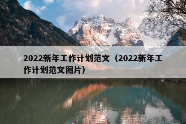 2022新年工作计划范文(2022新年工作计划范文图片)