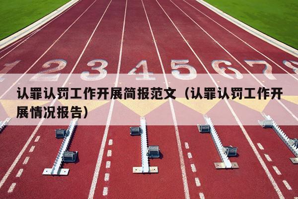 认罪认罚工作开展简报范文(认罪认罚工作开展情况报告)
