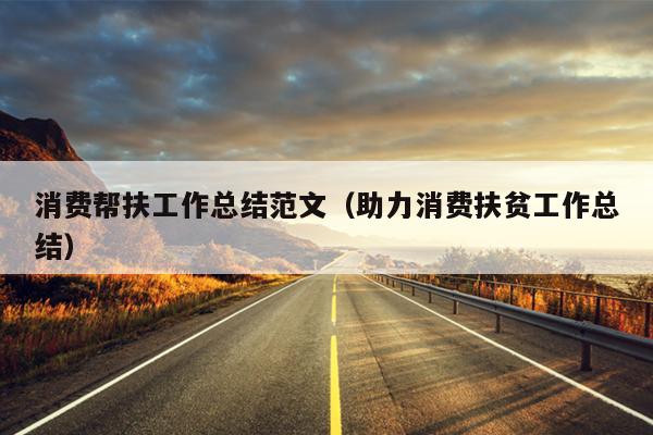 消费帮扶工作总结范文(助力消费扶贫工作总结)